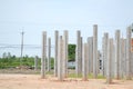 Cement pole in industry site Royalty Free Stock Photo