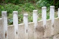 Cement post in nature garden Royalty Free Stock Photo