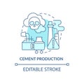 Cement production concept icon
