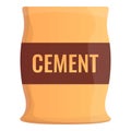 Cement sack icon, cartoon style