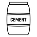 Cement sack icon, outline style
