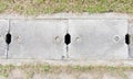 Cement sewer cover Royalty Free Stock Photo