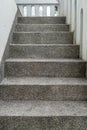 Cement with small gravel staircase