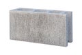 Cement stone block isolated on white Royalty Free Stock Photo
