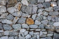 Cement and stone walls on the beach. Royalty Free Stock Photo