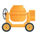 Cement tool icon cartoon vector. Concrete machine Royalty Free Stock Photo