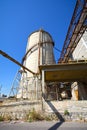 Cement transshipment facility Royalty Free Stock Photo