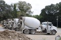 Cement Trucks at a Quarry