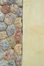Cement wall with stones rocks texture Royalty Free Stock Photo