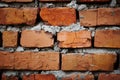 Cemented red brick wall for background, construction Royalty Free Stock Photo