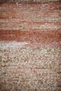 Cemented red brick wall for background, construction Royalty Free Stock Photo