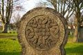 Cemetery Celtic gravestone Royalty Free Stock Photo