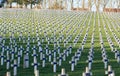 Cemetery of French soldiers from World War 1 in Targette. Royalty Free Stock Photo