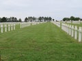 Cemetery full of military crosses fallen in the war order