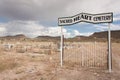 Cemetery gate Goldfield,NV Royalty Free Stock Photo