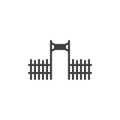 Cemetery gate vector icon Royalty Free Stock Photo