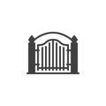 Cemetery gate vector icon Royalty Free Stock Photo
