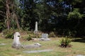 Graveyard cemetery with headstones Royalty Free Stock Photo