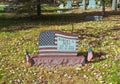 Cemetery headstone and grave of Robert Heft designer of 50-star US flag.