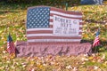 Cemetery headstone and grave of Robert Heft designer of 50-star US flag.