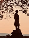 Cemetery Hill Gettysburg Battlefield at sunset Royalty Free Stock Photo