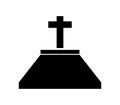 Cemetery icon illustrated