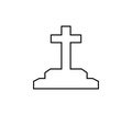 Cemetery icon illustrated