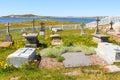 cemetery on Ile-aux-Marins Royalty Free Stock Photo