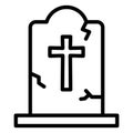 Cemetery Isolated Vector icon which can easily modify or edit Royalty Free Stock Photo