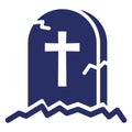 Cemetery Isolated Vector icon which can easily modify or edit Royalty Free Stock Photo