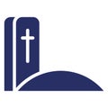 Cemetery Isolated Vector icon which can easily modify or edit Royalty Free Stock Photo