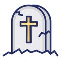Cemetery Isolated Vector icon which can easily modify or edit Royalty Free Stock Photo