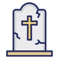 Cemetery Isolated Vector icon which can easily modify or edit Royalty Free Stock Photo