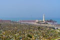 Cemetery, and the lighthouse, in Rabat Royalty Free Stock Photo