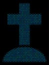 Cemetery Mosaic Icon of Halftone Bubbles