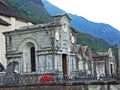 A cemetery near the church in Someo, Magic Valley or Valle Magia Valle Maggia