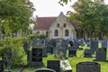 The cemetery next to the old Nicolaaskerk on the island of Vlieland Royalty Free Stock Photo