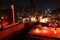 Cemetery at night