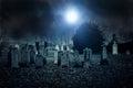 Cemetery night Royalty Free Stock Photo