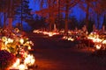 Cemetery at night