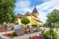 Cemetery by old church of St George in Reichenau Island, Germany Royalty Free Stock Photo