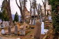 Cemetery. Old medieval saxon lutheran church in Sighisoara, Transylvania, Romania Royalty Free Stock Photo