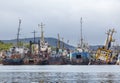 Cemetery of the old ships Royalty Free Stock Photo