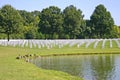 Cemetery & Pond Royalty Free Stock Photo