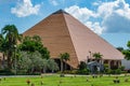 Cemetery with pyramid mausoleum - Forest Lawn Funeral Home, Davie, Florida, USA