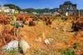 Cemetery & ruined church, San Juan Chamula, Mexico Royalty Free Stock Photo