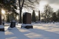 Cemetery Snow Royalty Free Stock Photo