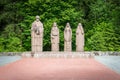 Cemetery of soldiers killed in the war in Gulbene, Latvia