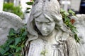 Cemetery statue of an angel Royalty Free Stock Photo