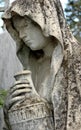 Cemetery statue of a woman Royalty Free Stock Photo